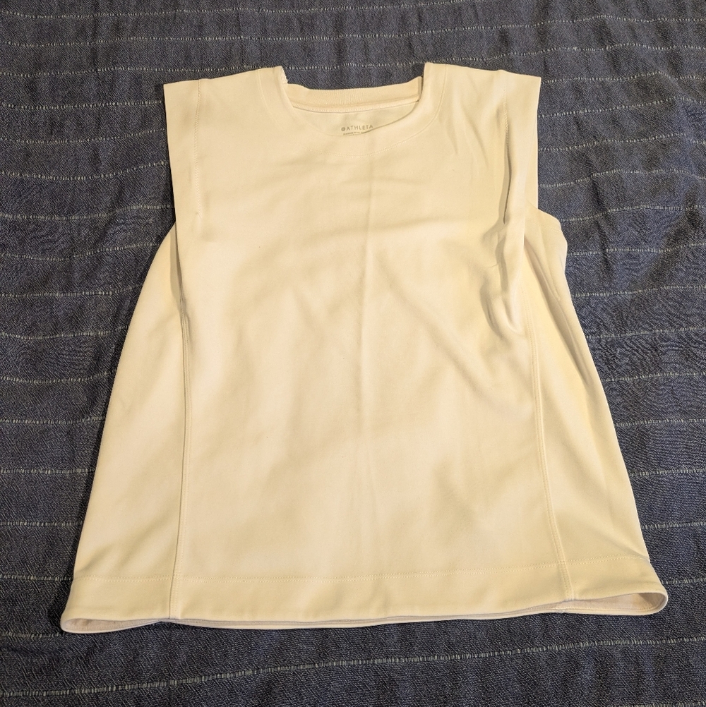 Athleta White Sleeveless Women's Top, M